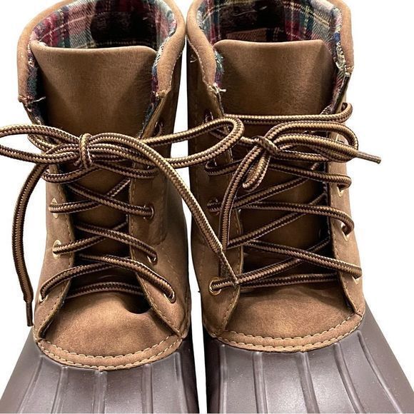 NEW Marleylilly Brown Duck Boots with Custom Interchangeable Tongues — SZ 8 - Picture 4 of 12